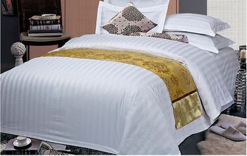 酒店布草賓館床上用品四件套工廠(chǎng)直銷(xiāo) 可定制全棉三分條好質(zhì)量_佛山市